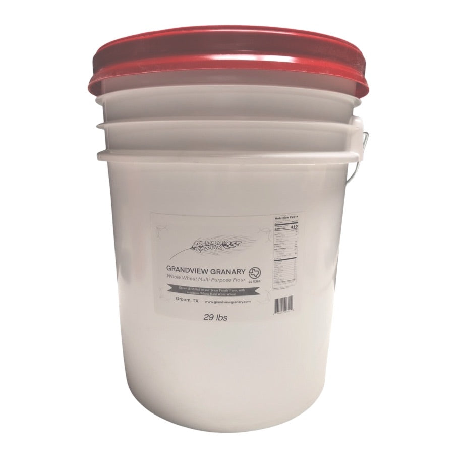 Bucket with Resealable Gamma Lid Air Tight 25 lbs – Grandview Granary Flour